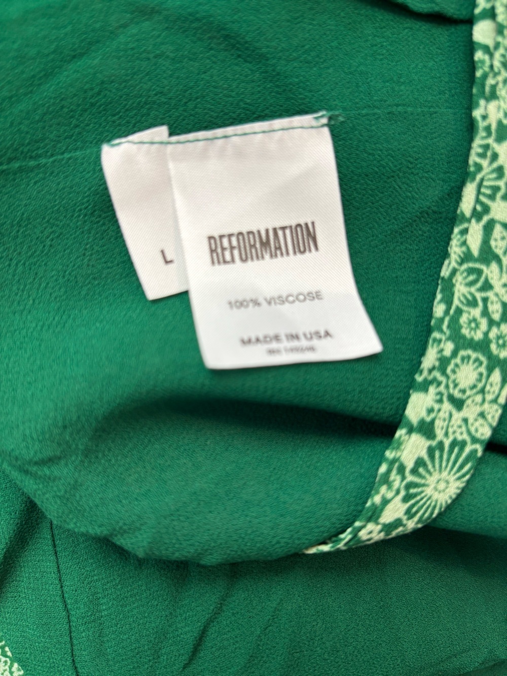 Reformation Lucas Green Dress Size Large - Picture 12 of 15